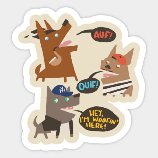 Woof Sticker